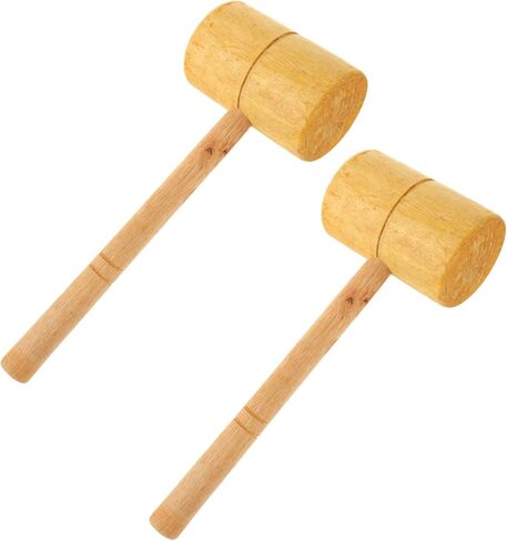 2 حزمة كبيرة مطرقة خشبية النجارة 14 "الخشب مطرقة مطرقة خشب الصندل الأصفر نجار مطرقة خشبية مطرقة الجليد مطرقة غير Marring المطرقة أدوات يدوية للأعمال الخشبية، نحت الخشب، الجلود in Kuwait