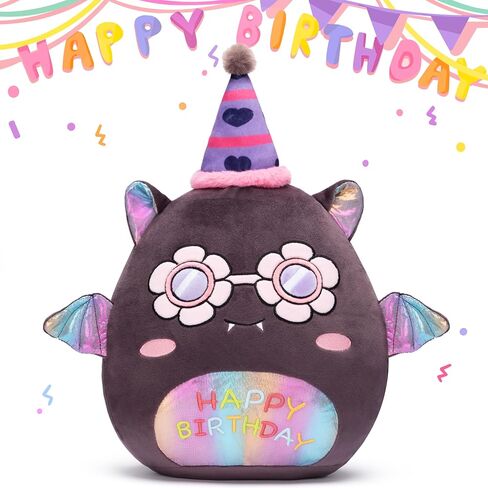 Happy Birthday Labrador Dog Pillow Plush Stuffed Animal Toy,17" Big Size Soft Cute Fat Cuddle Huggable Adorable Plushie Toy,Gift for Kids in Saudi Arabia