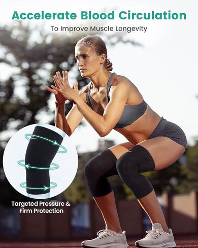 Sportneer Zoned Pressure Knee Brace - Exclusive Textile Technology - Knee Shape Design Light Compression Sleeve - Knee Support for Knee Pain Relief, Hiking, Daily Workout,Knee Sleeve for Men and Women in Saudi Arabia
