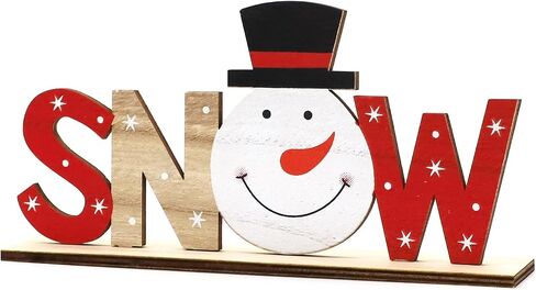 Dohia Christmas Table Decorations for Dinner Party Coffee Table Snowman Santa Reindeer Noel Believe Merry Christmas Happy Holidays Centerpiece D2-MZZMXHBJ (Snowman) in Saudi Arabia