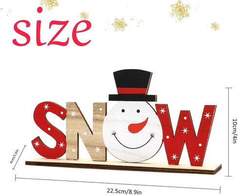 Dohia Christmas Table Decorations for Dinner Party Coffee Table Snowman Santa Reindeer Noel Believe Merry Christmas Happy Holidays Centerpiece D2-MZZMXHBJ (Snowman) in Saudi Arabia