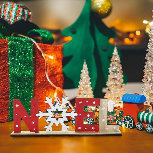 Dohia Christmas Table Decorations for Dinner Party Coffee Table Snowman Santa Reindeer Noel Believe Merry Christmas Happy Holidays Centerpiece D2-MZZMXHBJ (Snowman) in Saudi Arabia