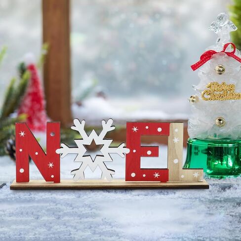 Dohia Christmas Table Decorations for Dinner Party Coffee Table Snowman Santa Reindeer Noel Believe Merry Christmas Happy Holidays Centerpiece D2-MZZMXHBJ (Snowman) in Saudi Arabia
