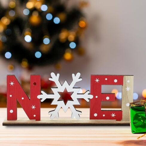 Dohia Christmas Table Decorations for Dinner Party Coffee Table Snowman Santa Reindeer Noel Believe Merry Christmas Happy Holidays Centerpiece D2-MZZMXHBJ (Snowman) in Saudi Arabia
