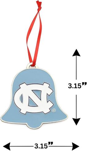 North Carolina Tar Heels (UNC) Bell Shaped Metal Christmas Ornament in Saudi Arabia