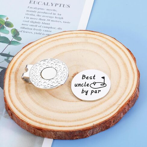 GGOJAGST Uncle Gifts for Men Best Uncle by Par Golf Ball Marker Gifts Fathers Day Birthday for Uncle from Niece Nephew Kids Brother Sister Funny Golf Lover Gift in Saudi Arabia