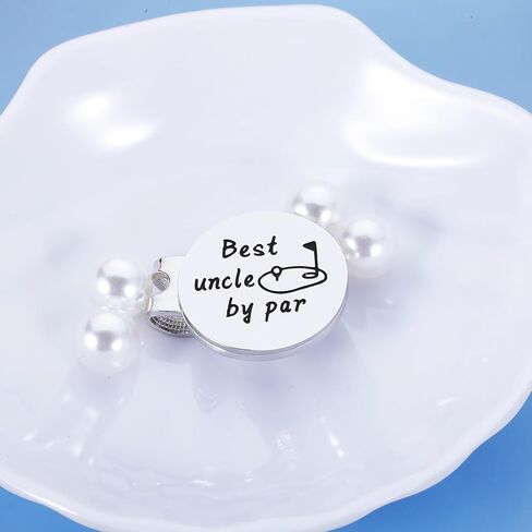 GGOJAGST Uncle Gifts for Men Best Uncle by Par Golf Ball Marker Gifts Fathers Day Birthday for Uncle from Niece Nephew Kids Brother Sister Funny Golf Lover Gift in Saudi Arabia