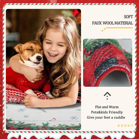 Christmas Round Area Rug Washable Circular Rug 4ft Christmas Round Rugs Farmhouse Plaid Round Carpet Small Round Rug for Living Room Bedroom Dining Room Nursery(Plaid-Tree) in Saudi Arabia