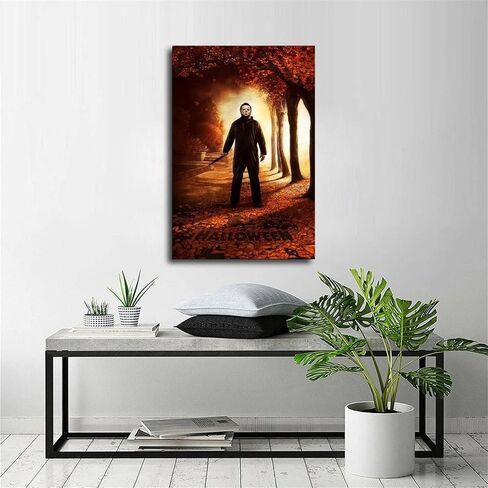 IZS Halloween Hot Movie Horror Michael Myers ملصق لوحة زخرفية على القماش جدار الفن ملصقات غرفة المعيشة غرفة النوم 16 × 24 بوصة (40 × 60 سم) in Saudi Arabia