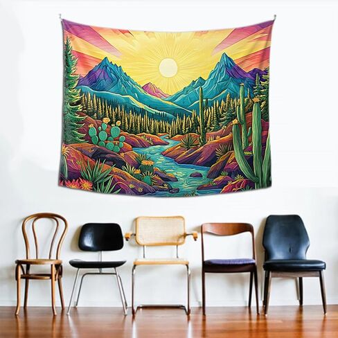 VentuCoven Aesthetic Black Cat Tapestry For Bedroom Starry Night Tapestries Colorful Floral Wall Blanket Home Decoration for Bedroom Living Room Dorm Home Decor Wall Decor 60x51 Inch in Saudi Arabia