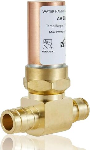 Water Hammer Arrestor,3/8" OD Comp. X 3/8" OD Tee Copper Water Arrestor,for Dishwasher Connection(2PACK,Copper Arrestor) in Saudi Arabia