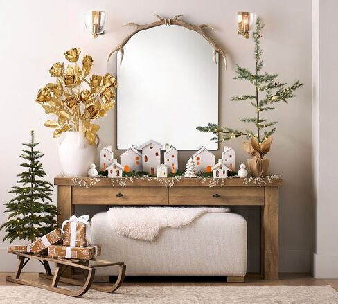 Hollyone 3Pcs Christmas Flowers Gold Artificial Hydrangea Flowers 26.8inch Fake Hydrangea Flower Floral Arrangements Bouquets Xmas Faux Hydrangea Stems Wedding Party Centerpieces Christmas Home Decor in Saudi Arabia
