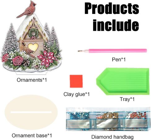أطقم طلاء ماسية مقاس 8 × 5 بوصة لتزيين سطح الطاولة DIY Angel 5D Diamond Art زينة عيد الميلاد in Saudi Arabia