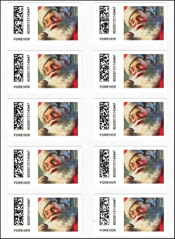 هوليداي رودولف كشك الخدمة الذاتية للرنة ذو الأنف الأحمر (SSK) ماكينة الصراف الآلي (ورقة من 10) طوابع بريدية للأبد سكوت #CVP92 in Kuwait