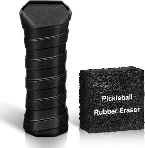 Silicone Pickleball Paddle Grip with Pickleball Paddle Cleaner, Pickleball Accessories - Pickleball Grip - Pickleball Racket Grip, Increased Grip Strength (Black) in Saudi Arabia