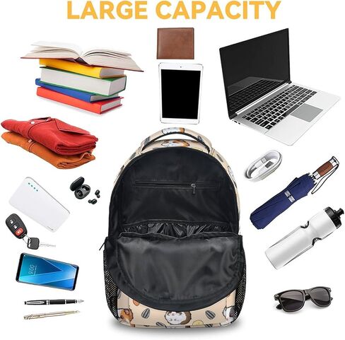 Guinea Pig Backpack for Boys, Girls - 16 Inch Backpacks for Kids 6-12 Years - Durable Cartoon Bookbag for Travel in Kuwait