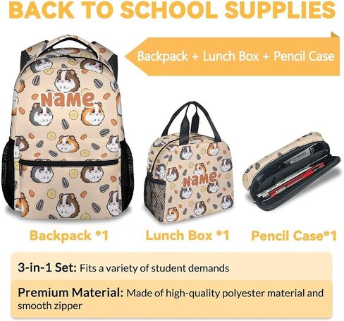 Guinea Pig Backpack for Boys, Girls - 16 Inch Backpacks for Kids 6-12 Years - Durable Cartoon Bookbag for Travel in Saudi Arabia
