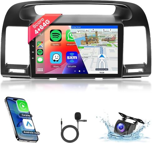 2GB+32GB Android Car Stereo for Toyota Camry 2000-2003 9 Inch Touchscreen Car Radio with Apple Carplay Android Auto Bluetooth WiFi GPS Radio Receiver Suppport Rear Camera 2 Din for Toyota Camry in Saudi Arabia