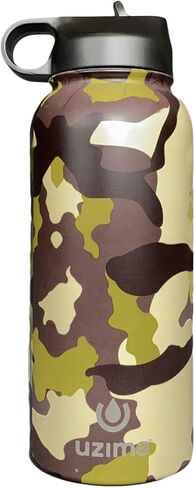 Uzima - زجاجة مياه مفلترة من Z-Source للمشي لمسافات طويلة وحقائب الظهر والتخييم والسفر. سعة كبيرة 32oz مع جزء خارجي من الفولاذ المقاوم للصدأ بجدار مزدوج. in Kuwait