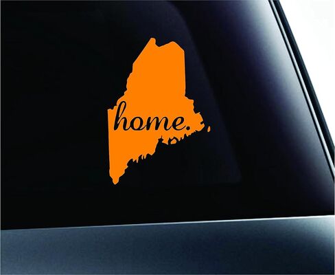 Home State Maine Symbol Decal Family Love Car Truck Sticker Window (Red) in Saudi Arabia