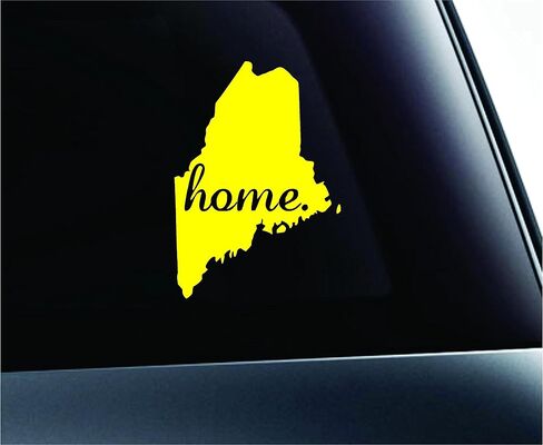 Home State Maine Symbol Decal Family Love Car Truck Sticker Window (Red) in Saudi Arabia