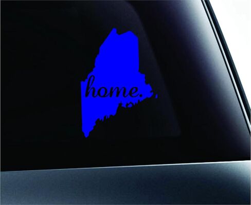 Home State Maine Symbol Decal Family Love Car Truck Sticker Window (Red) in Saudi Arabia