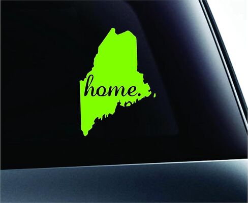 Home State Maine Symbol Decal Family Love Car Truck Sticker Window (Red) in Saudi Arabia