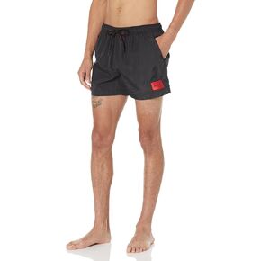 HUGO Men's Standard Dominica Patch Logo Quick Dry Swim Trunks