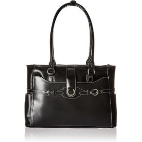 McKlein Willow Springs Leather Women's 15-inch Laptop Briefcase Handbag, Black