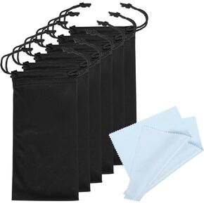 PATIKIL Microfiber Glasses Bag, Sunglasses Pouch Eyeglass Bag Soft Sunglass Case with Eyeglasses Cleaning Cloth