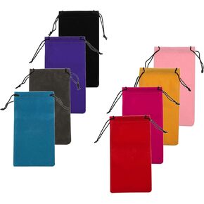 حافظة ناعمة لتخزين النظارات الشمسية من كادبل، مجموعة من 8 قطع, متعدد الألوان, 17*9.4cm/6.69*3.70inch in Kuwait