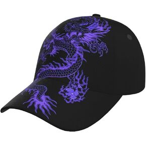 Red Dragon Hats Women Men Dragon Baseball Hat Unisex Packable Summer Travel Beach Sun Hat