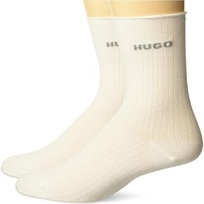 HUGO Two Pack Fine Ribbed Quarter Socks
