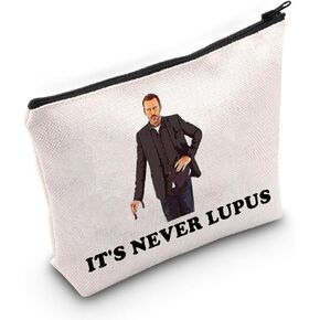 WZMPA Dr Gregory House Cosmetic Bag Dr House Fans Gift It's Never Lupus Zipper Pouch Bag For TV Series Fans (never Lupus)