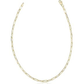 14k Yellow, White or Rose Gold 2.5 mm Paperclip Link Chain Bracelet (7 or 7.5 inch) Minimalist Jewelry for Women