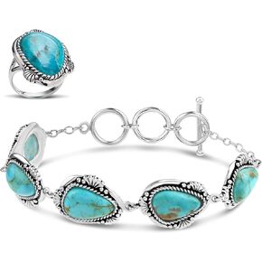 Stauer - Women's Sedona Turquoise Ring & Bracelet