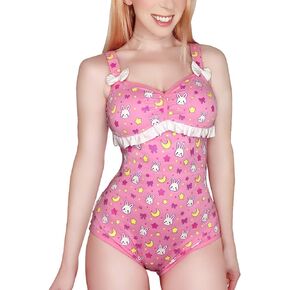 Littleforbig Cotton Romper Onesie Pajamas Bodysuit - Usagi Moon