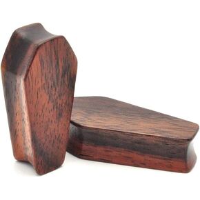 Mystic Metals Body Jewelry Pair of Sono Wood Coffin Shaped Plugs (CP-113)