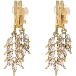 Women's Clip On Earrings Golden Wheat Shape Without Pierced Ears in Kuwait