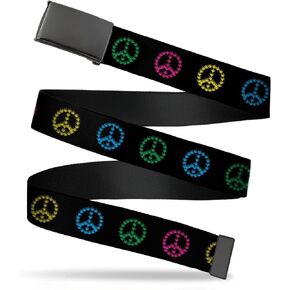 Buckle-Down mens Buckle-down Web Weed 1.5" Belt, Multicolor, 1.5 Wide - Fits up to 42 Pant Size US