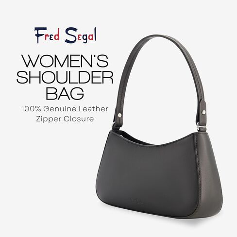 Concept One Fred Segal Women's Shoulder Bag, Leather Travel Side Purse Handbag, Black in Saudi Arabia