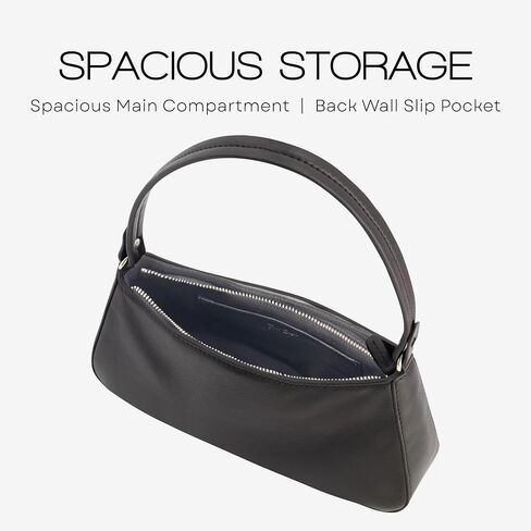 Concept One Fred Segal Women's Shoulder Bag, Leather Travel Side Purse Handbag, Black in Saudi Arabia