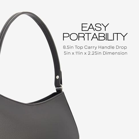 Concept One Fred Segal Women's Shoulder Bag, Leather Travel Side Purse Handbag, Black in Saudi Arabia
