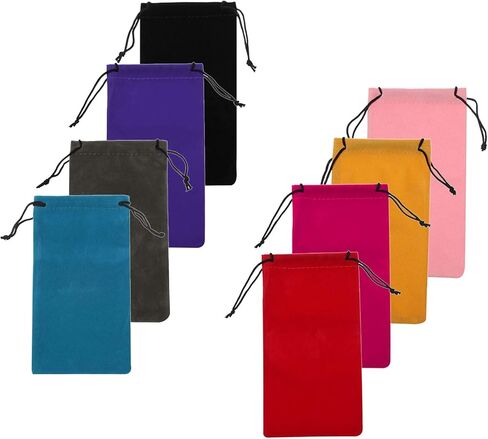 حافظة ناعمة لتخزين النظارات الشمسية من كادبل، مجموعة من 8 قطع, متعدد الألوان, 17*9.4cm/6.69*3.70inch in Kuwait