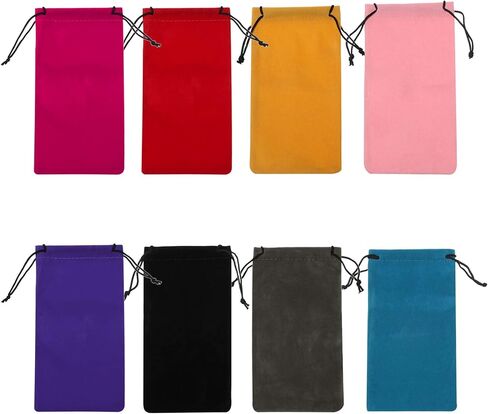 حافظة ناعمة لتخزين النظارات الشمسية من كادبل، مجموعة من 8 قطع, متعدد الألوان, 17*9.4cm/6.69*3.70inch in Kuwait