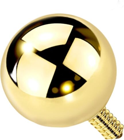 OUFER 14K Solid Gold Clea CZ Replacement Ball Externally Threaded for Belly Button Rings in Kuwait