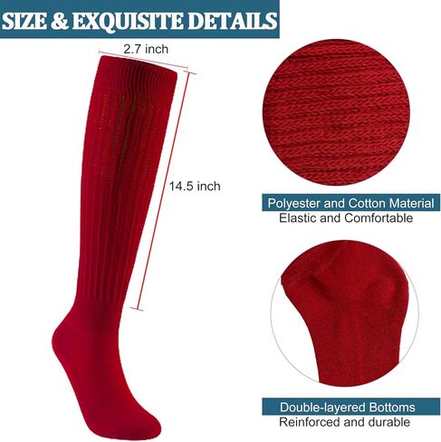 HIYLILUP 2 Pairs Slouch Socks for Women Knee High Flexible Soft Socks Fall Winter in Saudi Arabia
