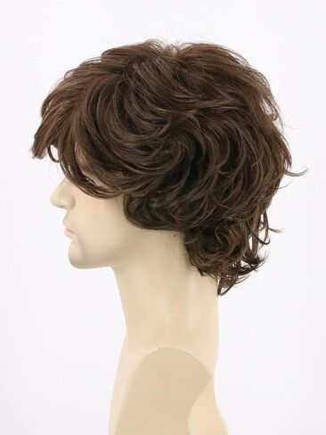 Men's Wig 70's 80's TV Star Wig Light Brown Natural Layered Hippie Wig Halloween Costume Cosplay Wig in Kuwait