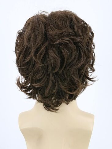 Men's Wig 70's 80's TV Star Wig Light Brown Natural Layered Hippie Wig Halloween Costume Cosplay Wig in Kuwait