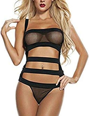Fairydreamy Women Sexy Lingerie Nightclub Nightwear Bodysuit Bodycon Body Doll in Saudi Arabia